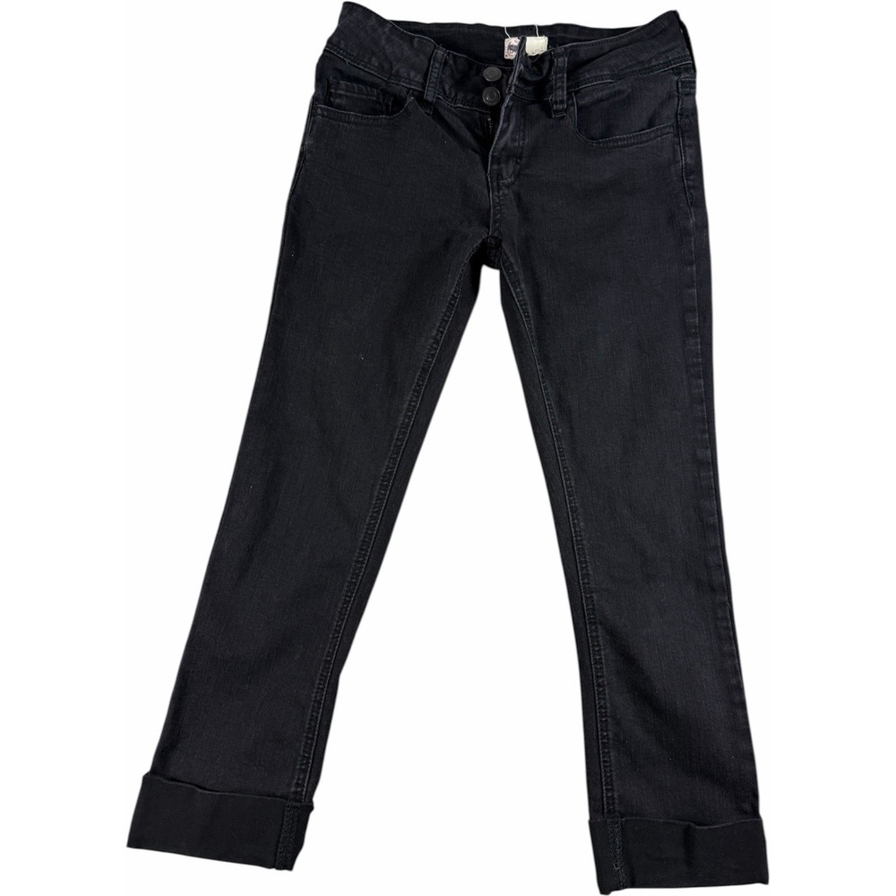 SO Heritage‎ Black Capri Two Button Jeans Size 1 Spring/Summer Capri Trendy